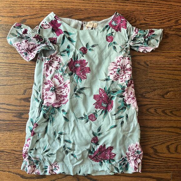 Peek floral short sleeve lined cotton toddler girl spring summer fall dress 3T - Picture 1 of 6